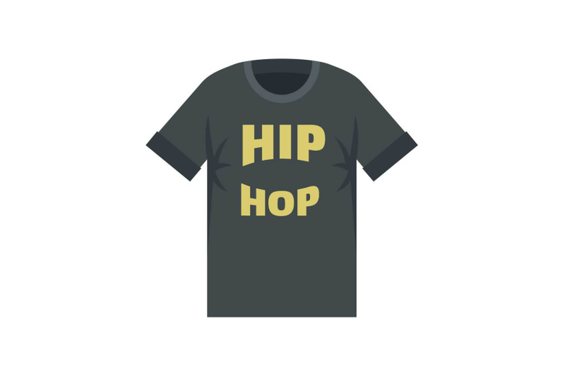 hip-hop-tshirt-icon-flat-style