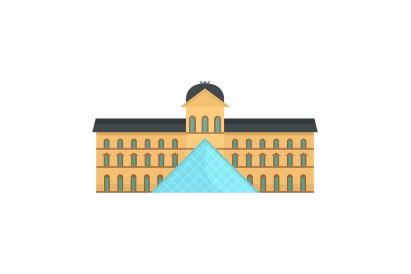 central-paris-building-museum-icon-flat-style