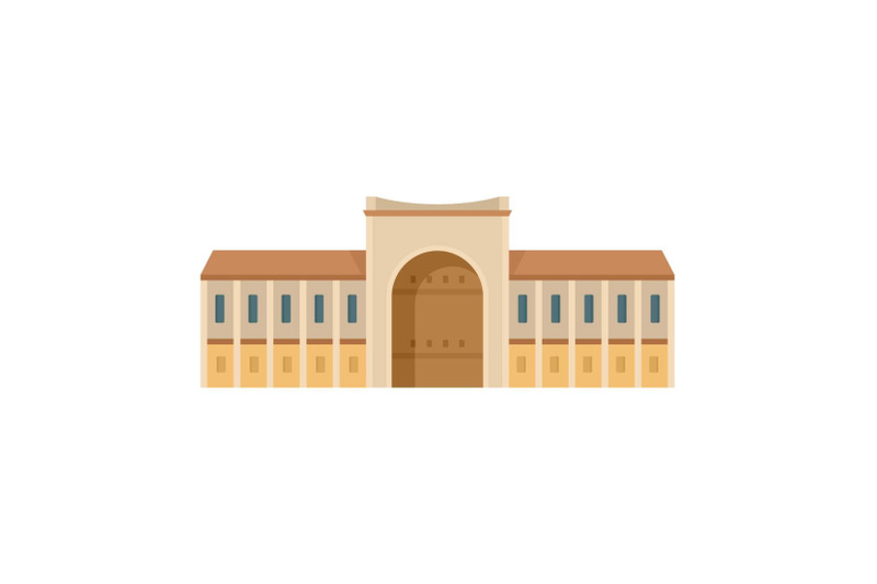 gate-city-historical-building-icon-flat-style
