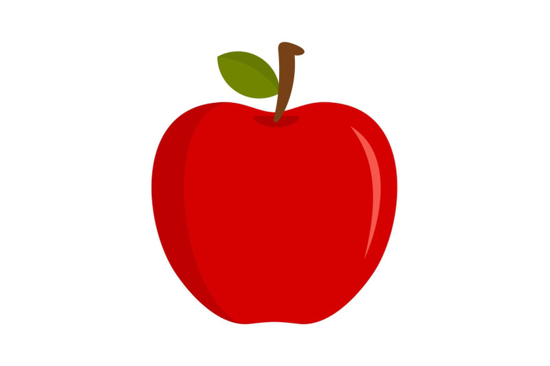 eco-fresh-red-apple-icon-flat-style