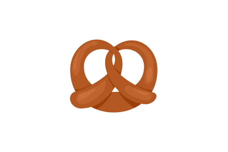 fresh-pretzel-icon-flat-style