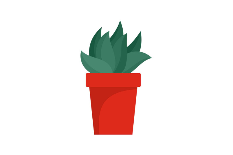 cactus-plant-pot-icon-flat-style