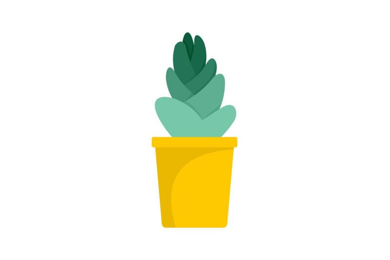 sand-cactus-pot-icon-flat-style