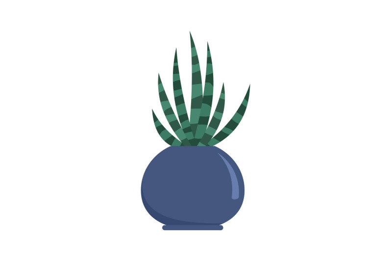 striped-cactus-pot-icon-flat-style