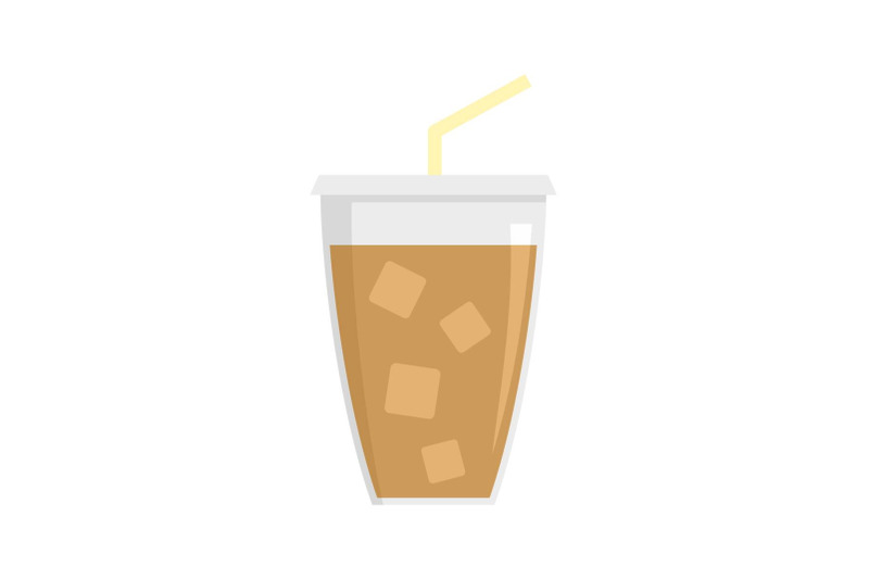 ice-cappuccino-icon-flat-style