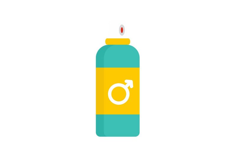 male-contraceptive-spray-icon-flat-style