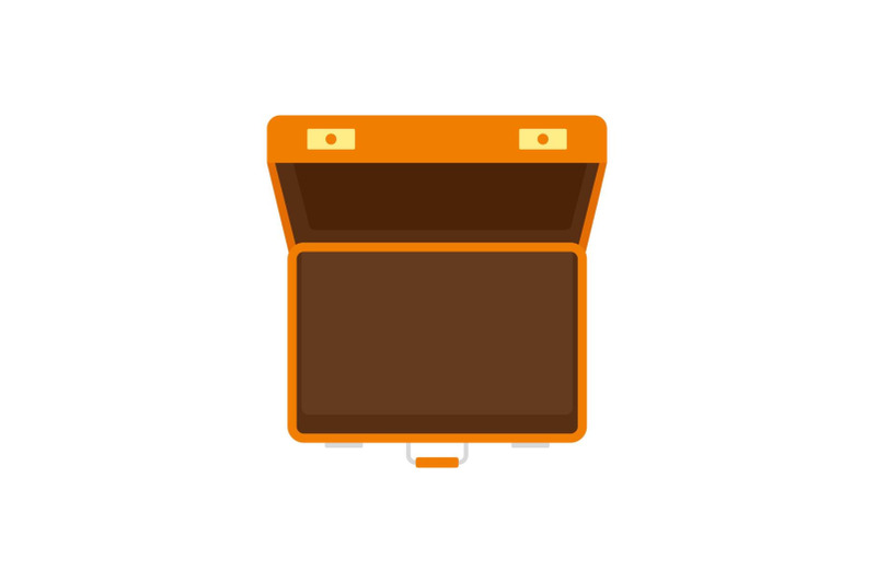 open-suitcase-icon-flat-style