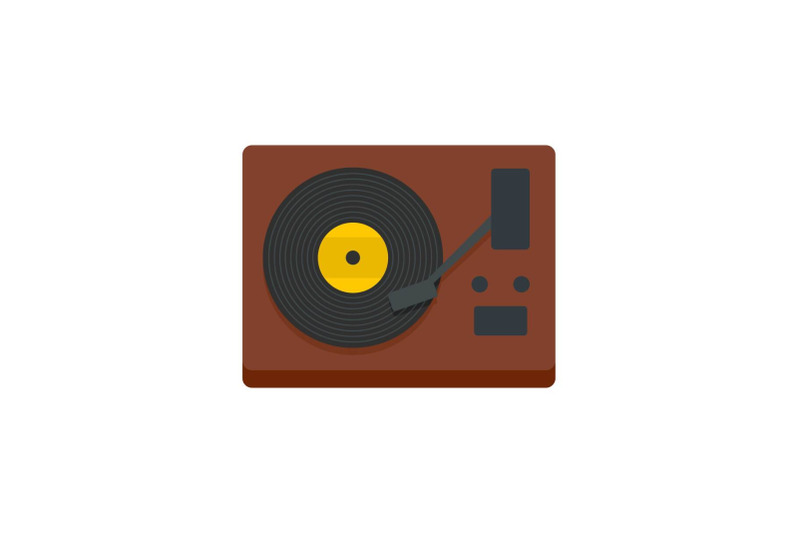 vinyl-player-icon-flat-style