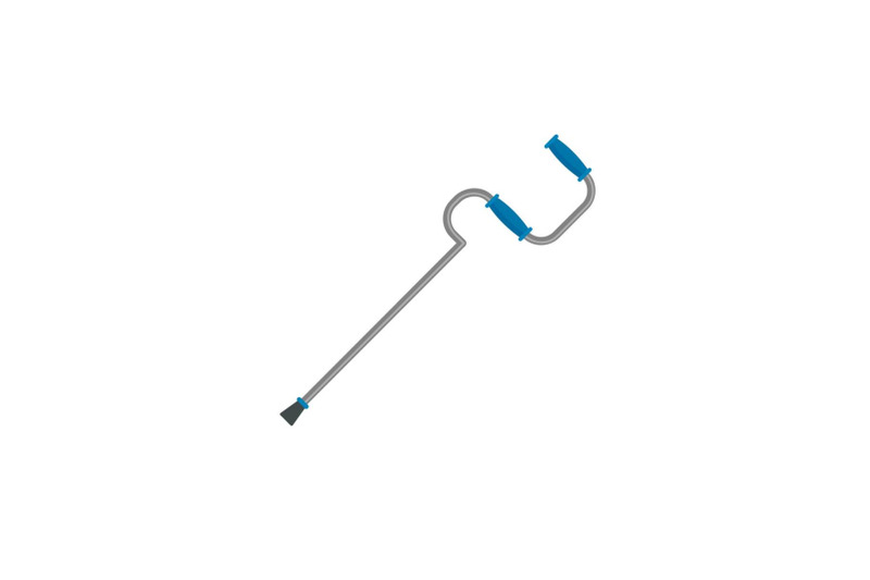 metal-walking-stick-icon-flat-style