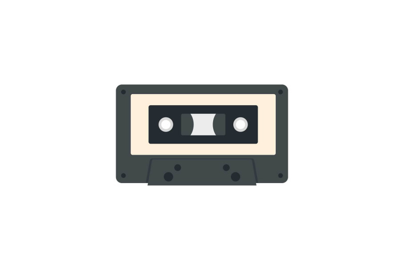 music-casette-icon-flat-style