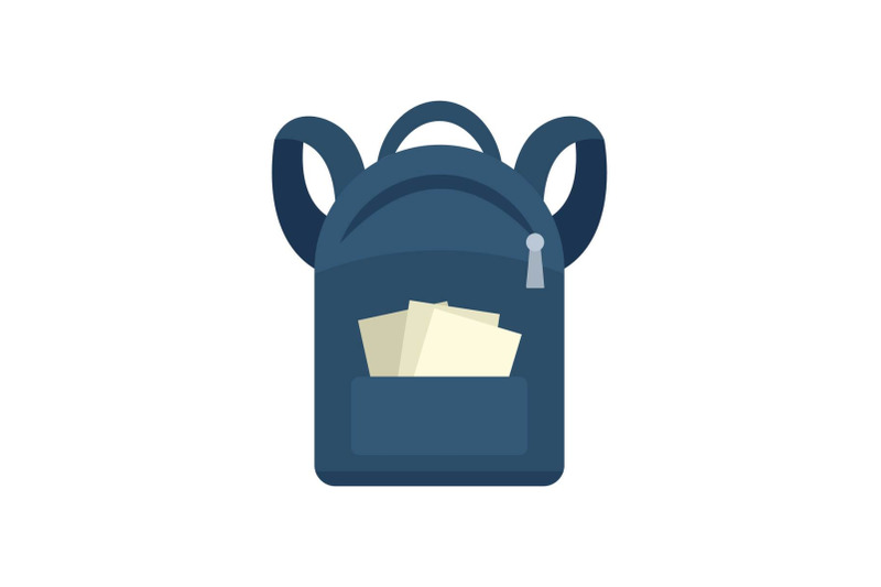 student-backpack-icon-flat-style