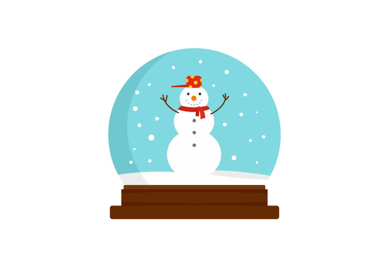 snowman-glass-ball-icon-flat-style