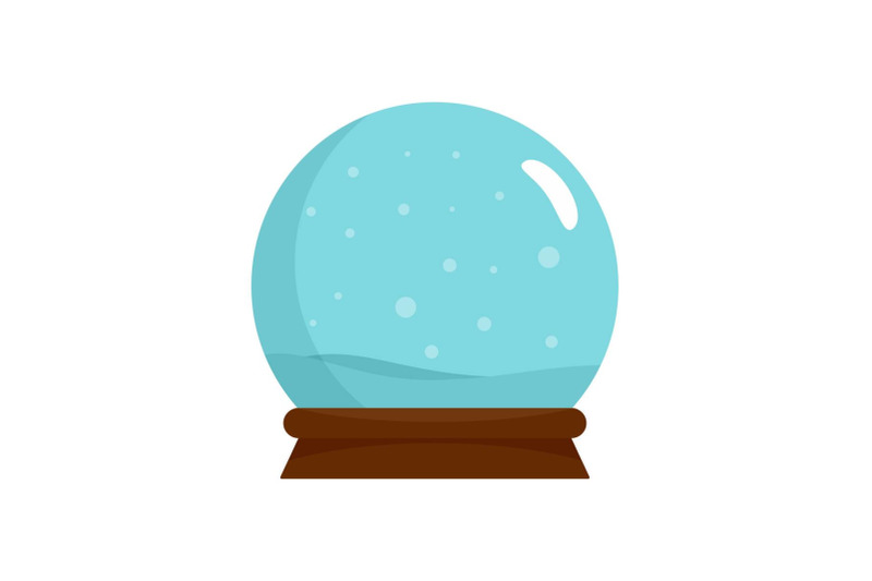 snow-glass-ball-icon-flat-style
