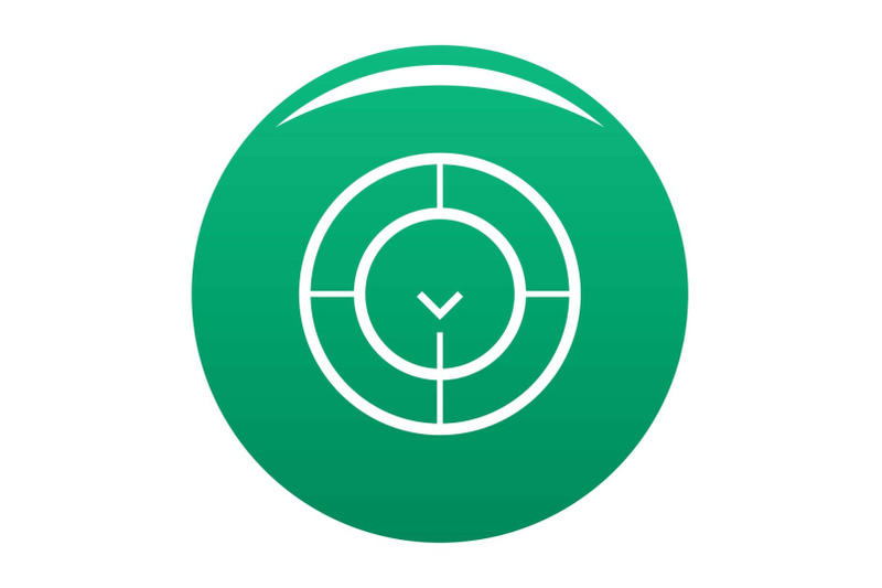 check-of-radar-icon-vector-green