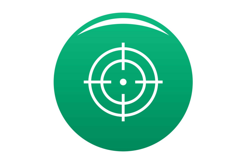 target-of-sportsman-icon-vector-green