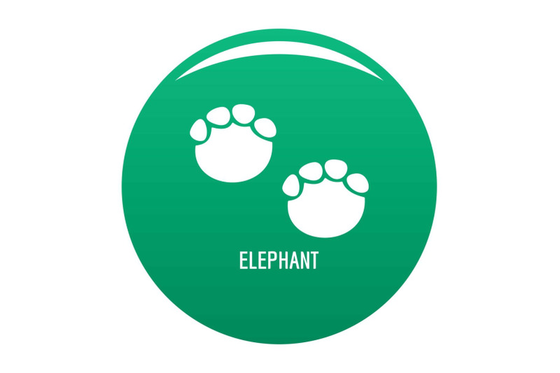 elephant-step-icon-vector-green