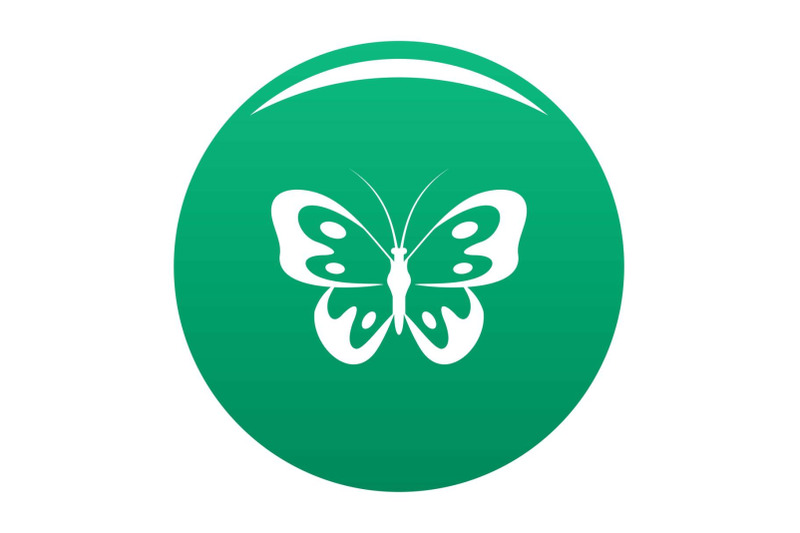 butterfly-in-wildlife-icon-vector-green