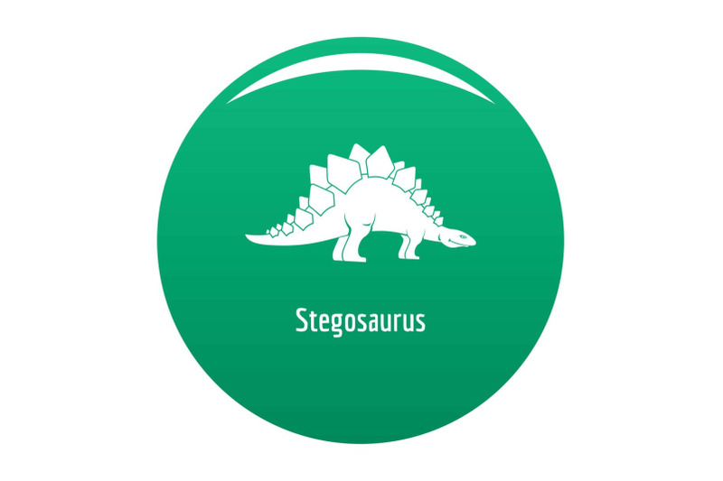 stegosaurus-icon-vector-green