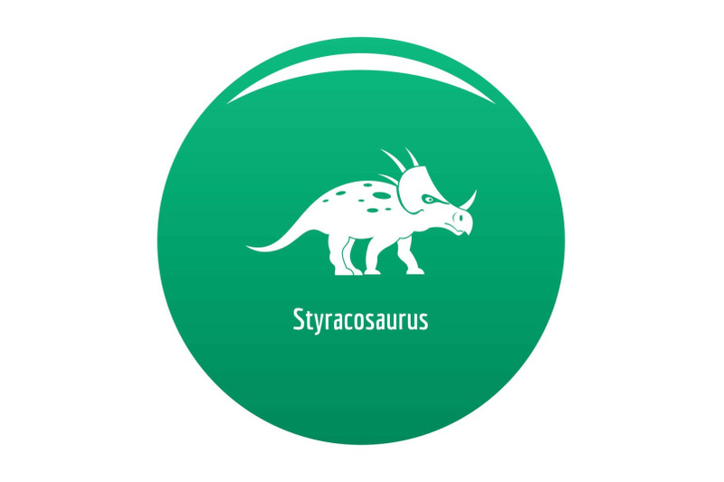 styracosaurus-icon-vector-green