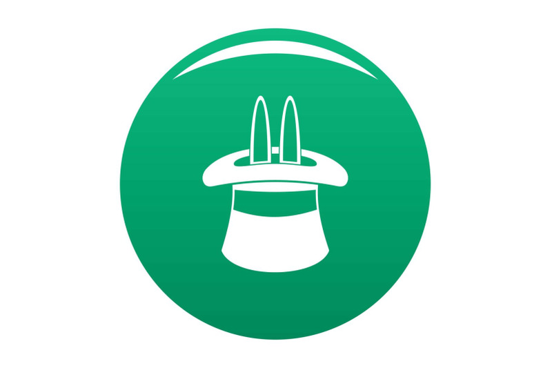 hat-with-a-rabbit-ear-icon-vector-green