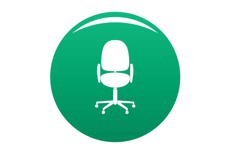 work-chair-icon-vector-green