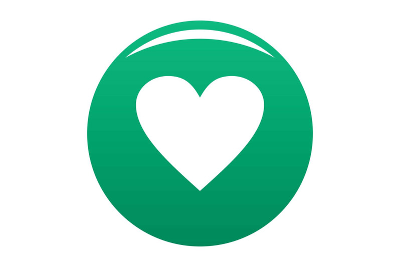 dull-heart-icon-vector-green