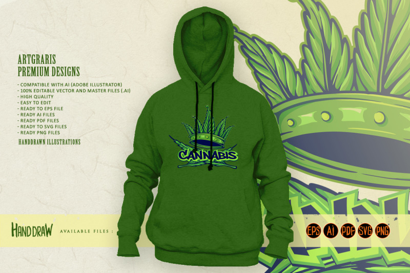 cannabis-crown-logo-green-hip-hop-style