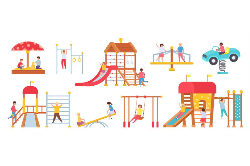 children-at-playground-equipment-boys-and-girls-playing-in-play-house