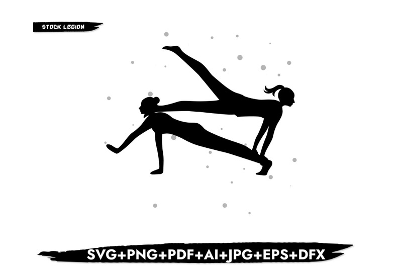 two-gymnast-pose-svg