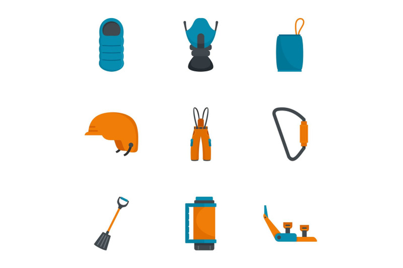 hiking-mountain-icon-set-flat-style