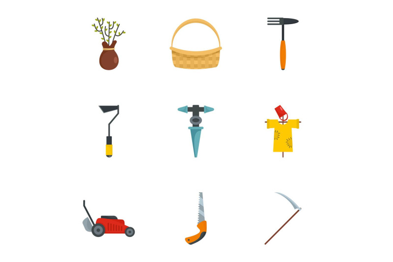 farm-icon-set-flat-style