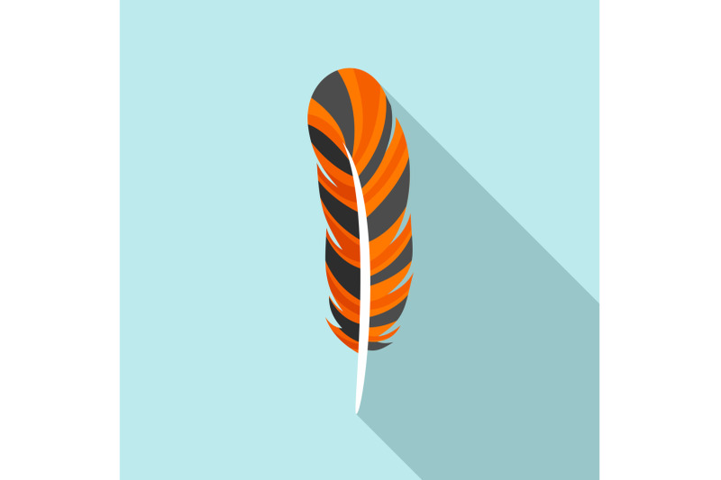 ethnic-feather-icon-flat-style
