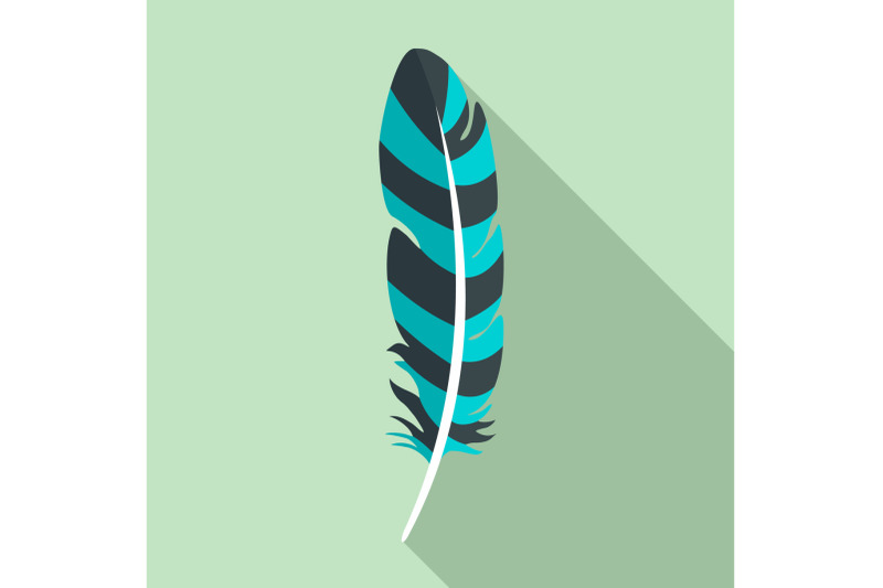 rainbow-feather-icon-flat-style