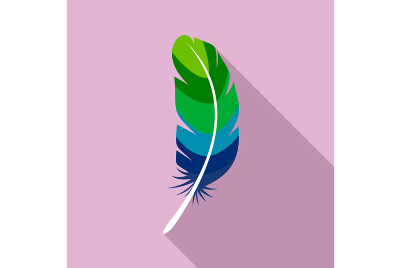 african-feather-icon-flat-style