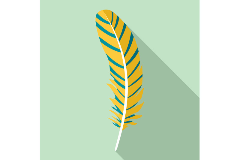carnival-feather-icon-flat-style
