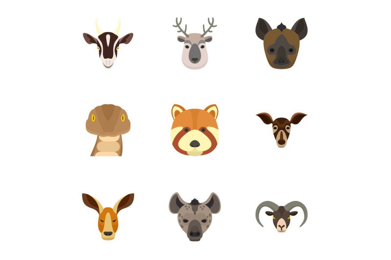 animal-icon-set-flat-style