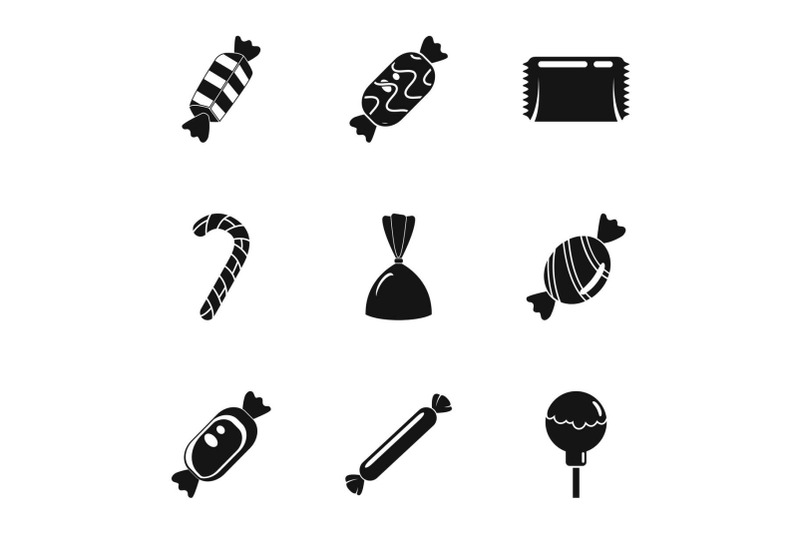 candy-icon-set-simple-style
