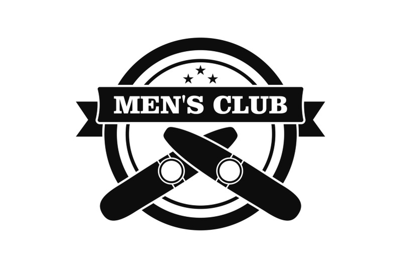 smoking-men-club-logo-simple-style