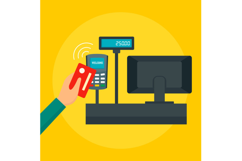 pay-with-credit-card-concept-background-flat-style