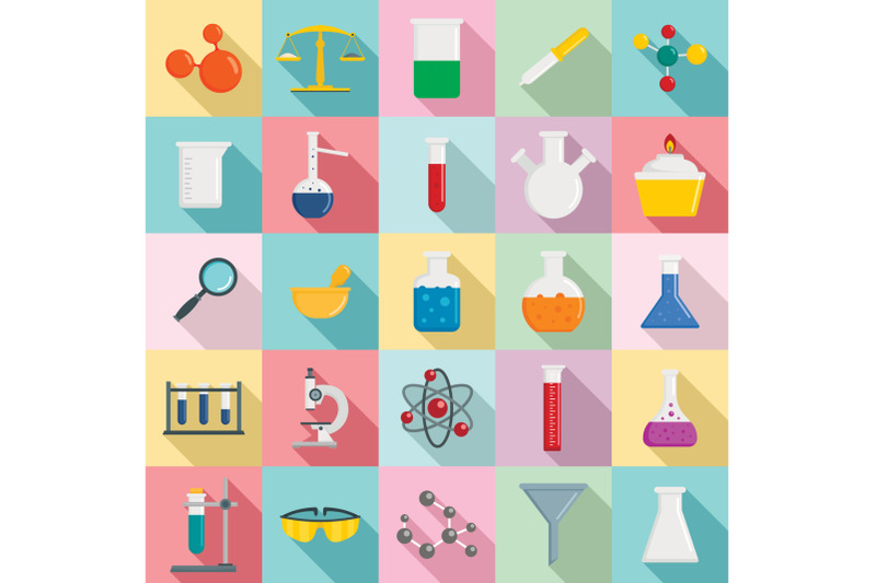 chemistry-science-icon-set-flat-style