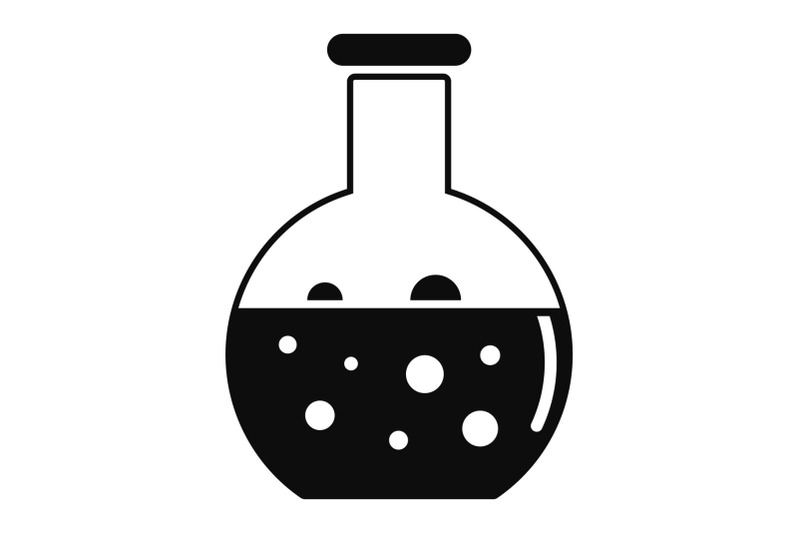 chemical-round-flask-icon-simple-style