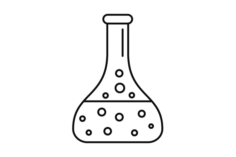 chemical-full-flask-icon-outline-style