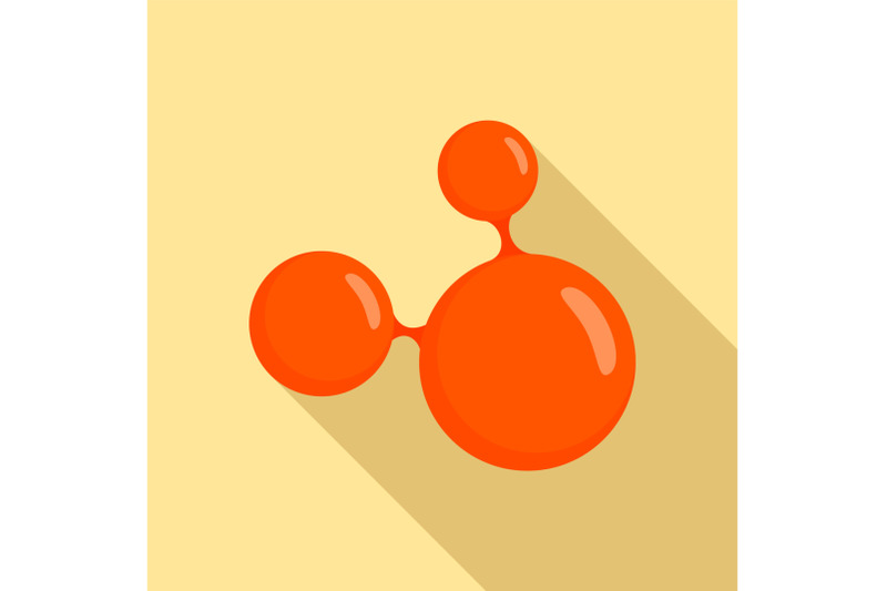 triple-molecule-icon-flat-style