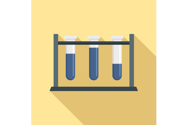 test-tube-on-stand-icon-flat-style