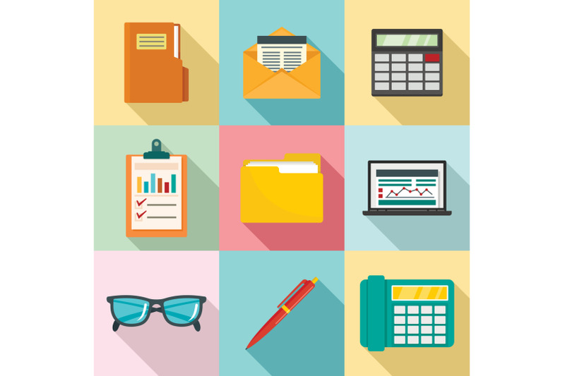 accounting-icon-set-flat-style