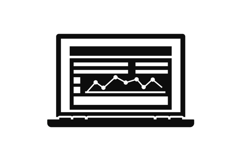 laptop-finance-graph-icon-simple-style