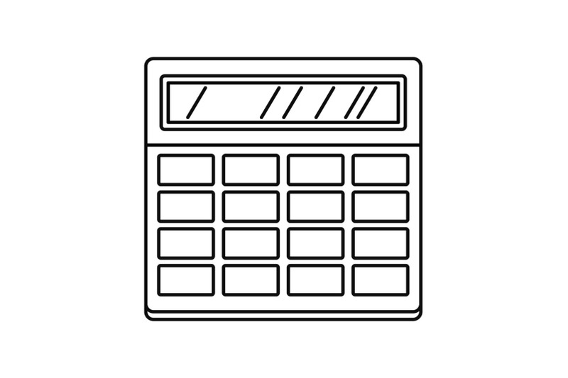 calculator-icon-outline-style