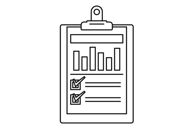 checklist-graph-icon-outline-style