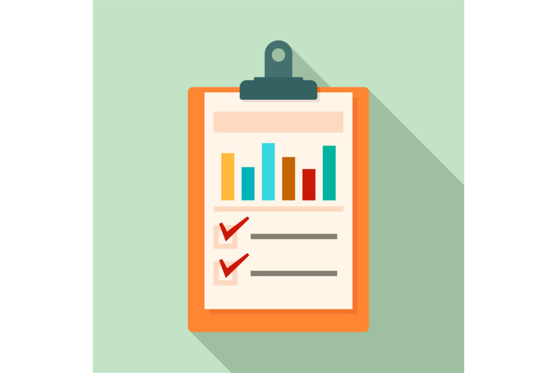 checklist-graph-icon-flat-style
