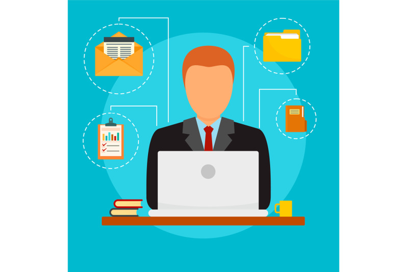 plan-accounting-day-concept-background-flat-style